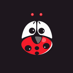 Obraz premium Timeless Emblem Vectorized Ladybug Art Simplicity Speaks Monochrome Ladybug Mark