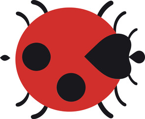 Obraz premium Monochrome Delight Sleek Ladybug Logo Geometric Beauty Ladybug Insignia of Simplicity