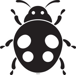 Silent Artistry Abstract Ladybug Profile Elegant Grace Monochrome Ladybug Emblem