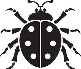 Classic Insect Artistry Ladybug Mark in Monochrome Eyes of Simplicity Vectorized Ladybug Art