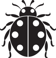 Minimal Marvel Ladybug Badge in Shadows Monochrome Masterpiece Sleek Ladybug Insignia