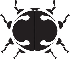 Eyes of Simplicity Vectorized Ladybug Art Sleek Silhouette Black Ladybug Crest
