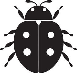 Timeless Beauty Abstract Ladybug Emblem Classic Insect Artistry Ladybug Mark in Monochrome