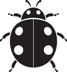Icon of Elegance Ladybug Profile in Monochrome Monochromatic Majesty Vector Ladybug Emblem