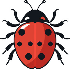 Geometric Beauty Unveiled Ladybug Insignia Icon of Elegance Ladybug Profile in Monochrome