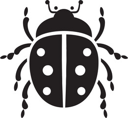Silent Marvel in Shadows The Ladybugs Profile Simplicity in Motion Vectorized Ladybug Symbol
