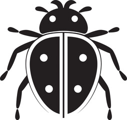 Abstract Beauty Unveiled The Ladybugs Emblem in Shadows Sleek Silhouette The Ladybugs Iconic Monochrome Charm