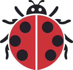 Silent Beauty in Motion The Vector Ladybug Crest Symmetrical Splendor The Ladybugs Minimalistic Mark