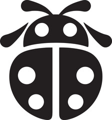 Nocturnal Beauty Unveiled The Abstract Ladybugs Symbol Majestic Simplicity in Motion The Ladybugs Monochromatic Badge