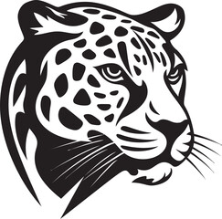 Sleek and Fearless Black Leopard Vector Icon Stylish Panther Black Vector Leopard Logo