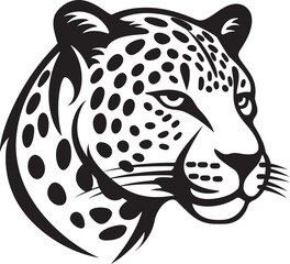 Savage Grace Black Vector Leopard Emblem Hunting for Excellence Black Leopard Logo Design