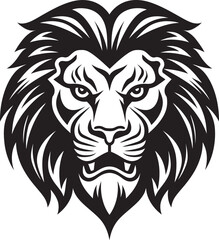 Vector Valor in Black Regal Lion Insignia Sculpted Dominance Black Lion Heraldry in Vector