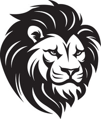 Majestic Obsidian A Lion Logo in Vector Vector Valor in Black Regal Lion Insignia