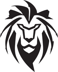 Roaring Power Black Lion Emblem Logo Savage Strength Black Vector Lion Logo