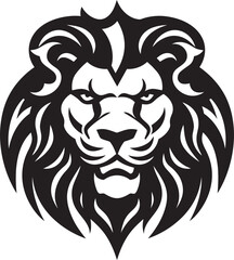 Roaring Excellence Lion Logo Emblem Untamed Beauty Black Lion Vector Design