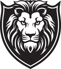 Regal Roar Lion Icon in Vector Logo Elegant Hunter Black Vector Lion Emblem