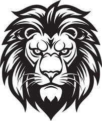 Sleek Power Lion Icon Emblem Hunting for Excellence Black Lion Vector Logo