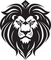 Feline Finesse Lion Emblem Design Savage Grace Black Vector Lion Icon