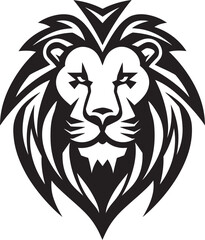 The Prowling King Black Lion Emblem Wildcat Artistry Lion Icon in Vector