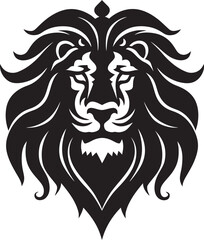 Hunt in Style Lion Icon Emblem Majestic Stalker Black Vector Lion Logo
