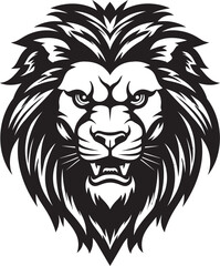 Roaring Power A Black Lion Emblem Logo Savage Strength A Black Vector Lion Logo