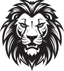 Roaring Excellence The Lion Emblem Logo Untamed Beauty A Black Lion Vector Design