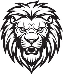 Roaring Dominance A Lion Icon Design Elegance in Action The Black Lion Vector Logo