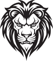 Majestic Lion King An Emblem Logo Excellence Hunting Elegance A Lion Icon Design