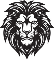 Ferocious and Fine The Black Vector Lion Emblem Wild Beauty A Lion Logo Excellence