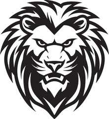 On the Prowl A Lion Icon Excellence Feline Ruler The Black Lion Vector Logo Design
