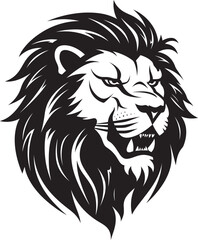 Majestic Stalker The Black Vector Lion Logo Stealthy Authority A Lion Logo in Vector