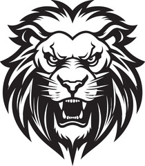 Hunt in Style A Lion Icon Emblem Majestic Stalker The Black Vector Lion Logo