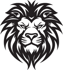 Elegant Majesty The Black Vector Lion Logo Lions Legacy Emblem Excellence