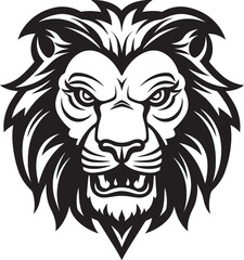 Graceful Roar The Black Lion Logo Excellence Ferocity Unleashed Elegant Black Vector Emblem