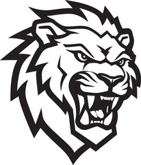 Fierce and Fearless The Lion Kings Elegance in Vector Roaring Power Black Lion Logo Icon Excellence