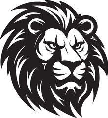 Prowess Unleashed Black Lion Emblem Excellence Feline Excellence Majestic Black Vector Lion Logo