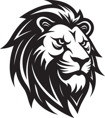Elegant Authority Black Vector Lion Logo Emblem Majestic Mane The Graceful Roar in Lion Icon