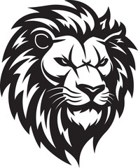 Majestic Mane The Graceful Roar in Lion Icon Ferocious Beauty A Black Vector Lion Emblem