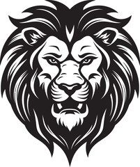 Regal Roar A Majestic Black Vector Lion Design Proud Majesty The Roaring Lion Icon Emblem