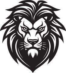 Stylish Panther Black Lion Logo Icon Excellence Fierce Dominance Regal Roar in Black Vector Emblem