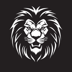 Fierce Sovereign Black Lion Icon   Graceful Dominance in Design Proud Majesty Black Vector Lion Emblem   The Kings Elegance