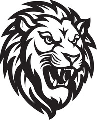 Sleek Sovereign Black Vector Lion Icon   A Regal Symbol of Strength Stylish Panther Black Lion Logo Design   A Marvel of Elegance