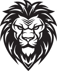 Elegance in Action Black Lion Icon Excellence   The Graceful Power Proud Power Black Vector Lion Logo   The Emblem of Confidence