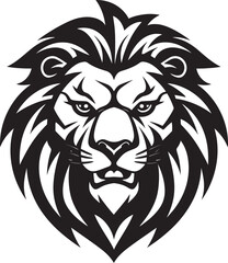 Sleek Majesty Black Lion Emblem Design   The Majestic Elegance Fierce Grace Black Lion Icon in Vector   The Art of Power