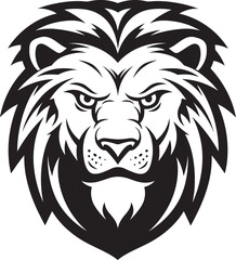 Onyx Roar Vector Lion Logo Shadowed Sovereign Black Lion Design