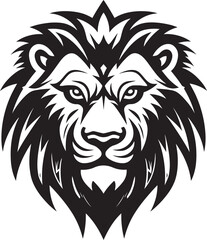 Midnight Monarch Vector Lion Logo Majestic Mane in Black Lion Icon