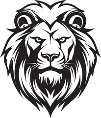 Vector Realm Black Lion Logo Design Sable Sovereign Lion Insignia