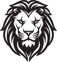 Fototapeta premium Sable Sovereign Lion Insignia Mystic Roar Black Lion Heraldry