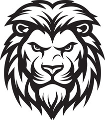 Blackout King Lion Vector Emblem Lions Roar Regal Black Logo