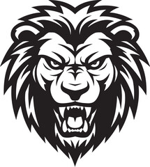 Onyx Majesty Lion Icon in Vector Inkwell Monarch Black Lion Logo